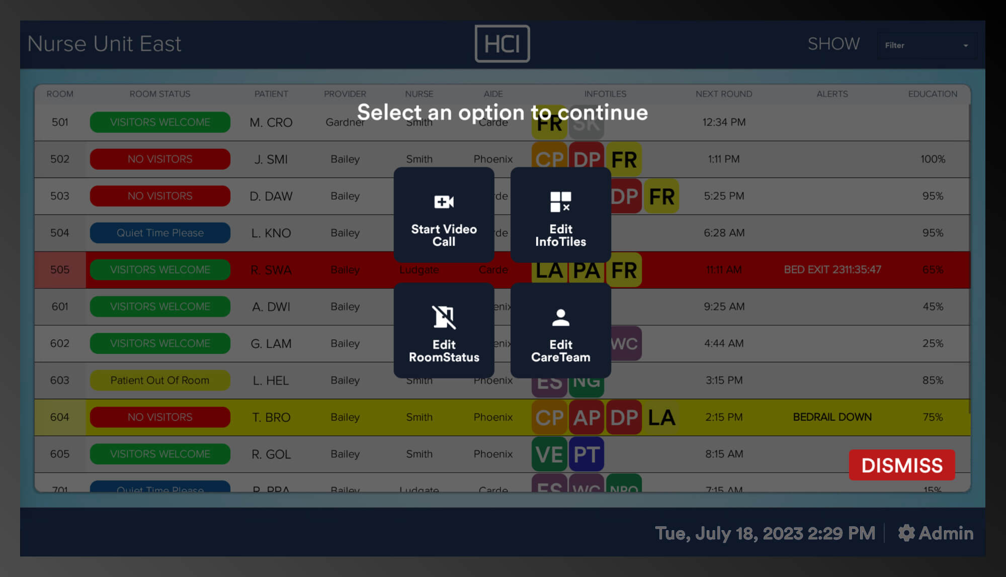 Interactive Unit Whiteboard Optimizes Patient Monitoring HCI